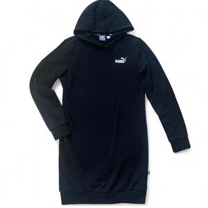 PUMA Black Hooded Sweatshirt Dress